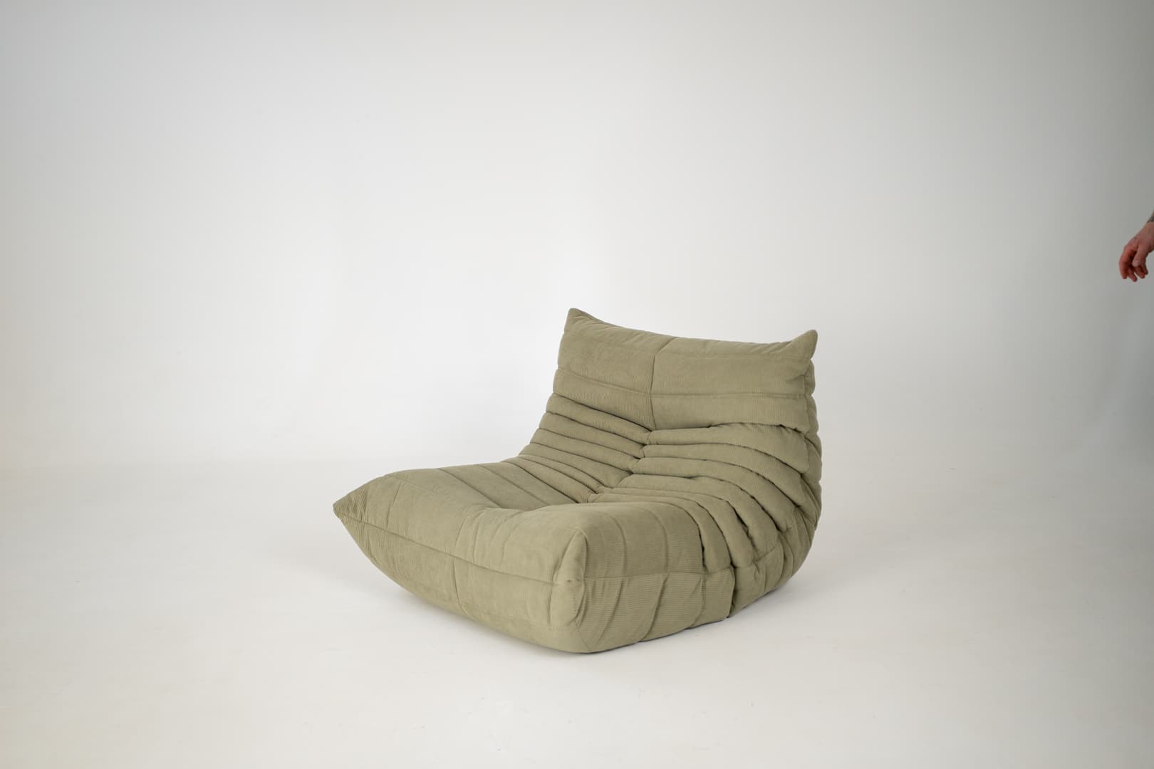 Fotel wypoczynkowy Togo, cord sage green - 291229