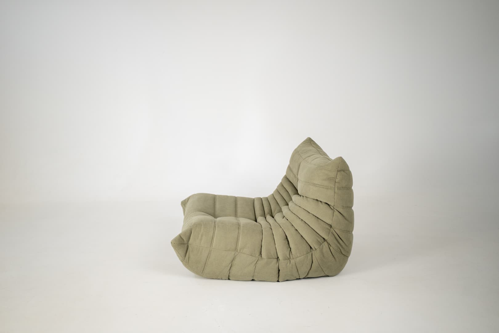 Fotel wypoczynkowy Togo, cord sage green - 291224