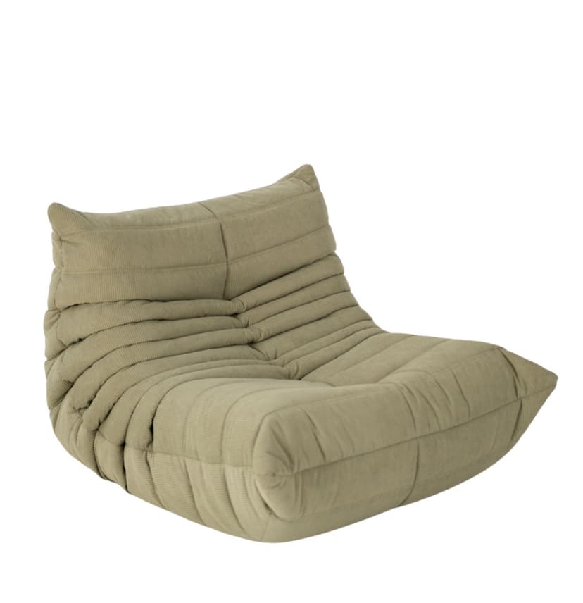 Fotel wypoczynkowy Togo, cord sage green