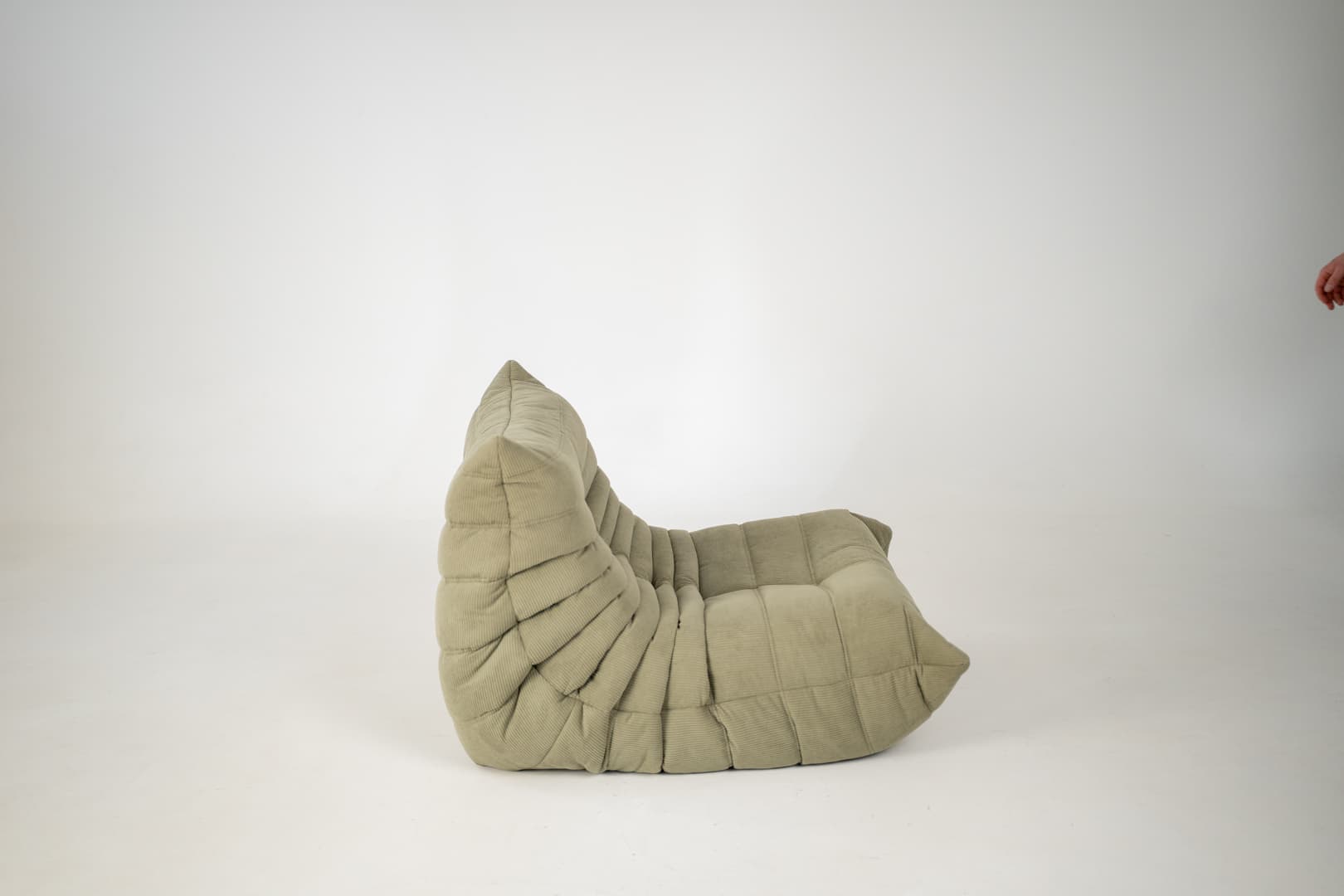 Fotel wypoczynkowy Togo, cord sage green - 291225