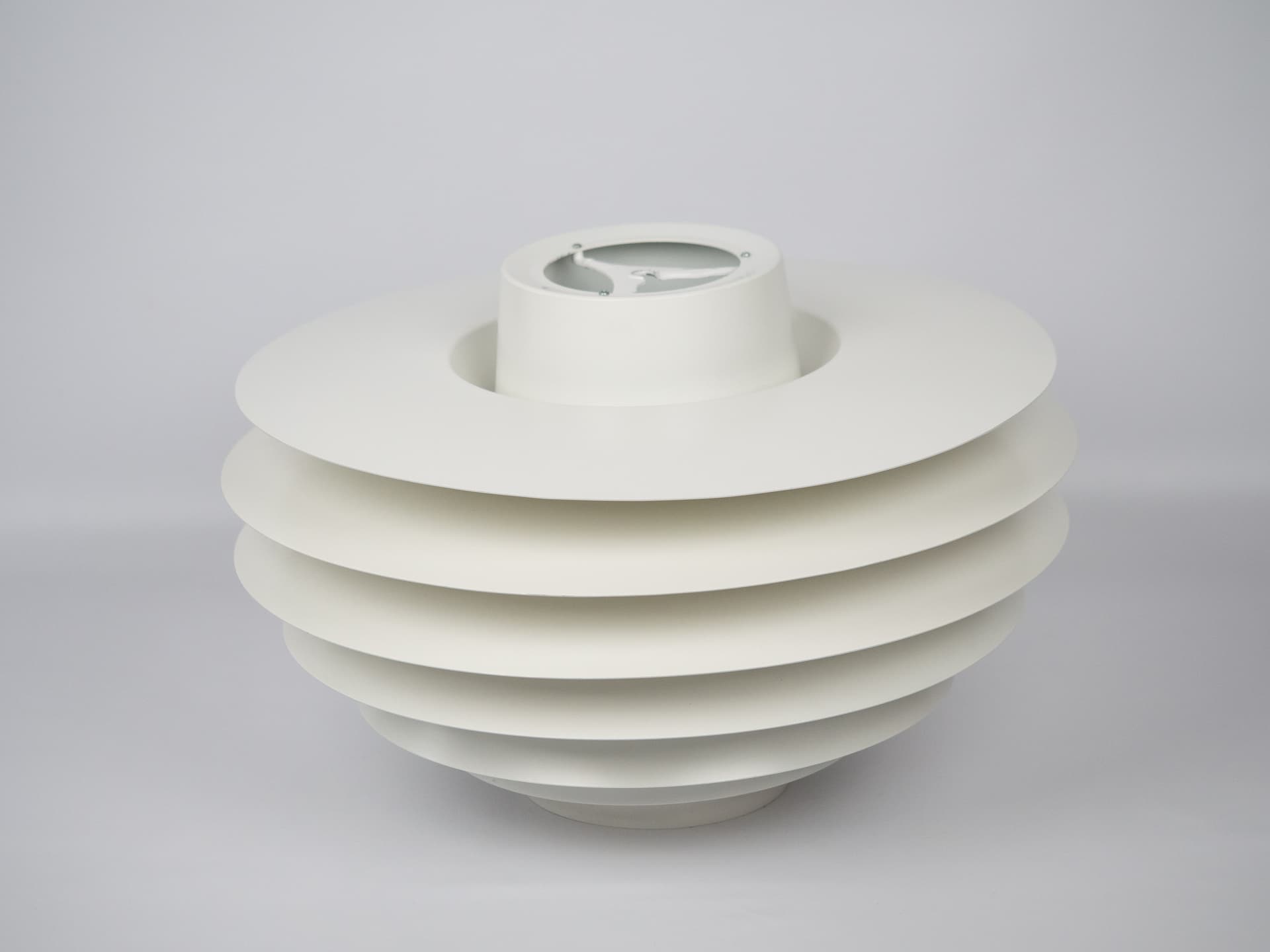 Pendant Lamp Verona, white aluminum, by S. Middelboe, Lyfa, Denmark, 1960s. - 291348