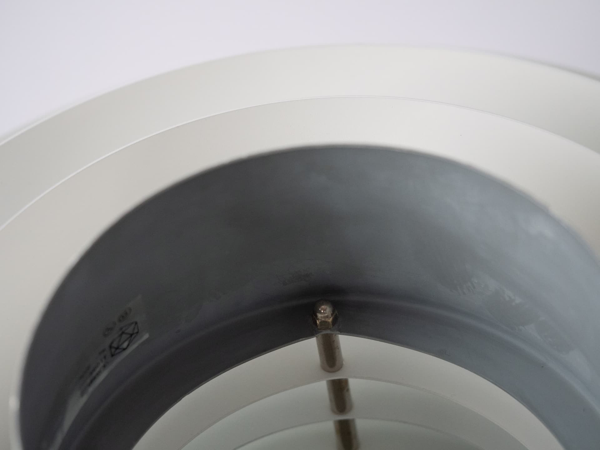 Pendant Lamp Verona, white aluminum, by S. Middelboe, Lyfa, Denmark, 1960s. - 291349