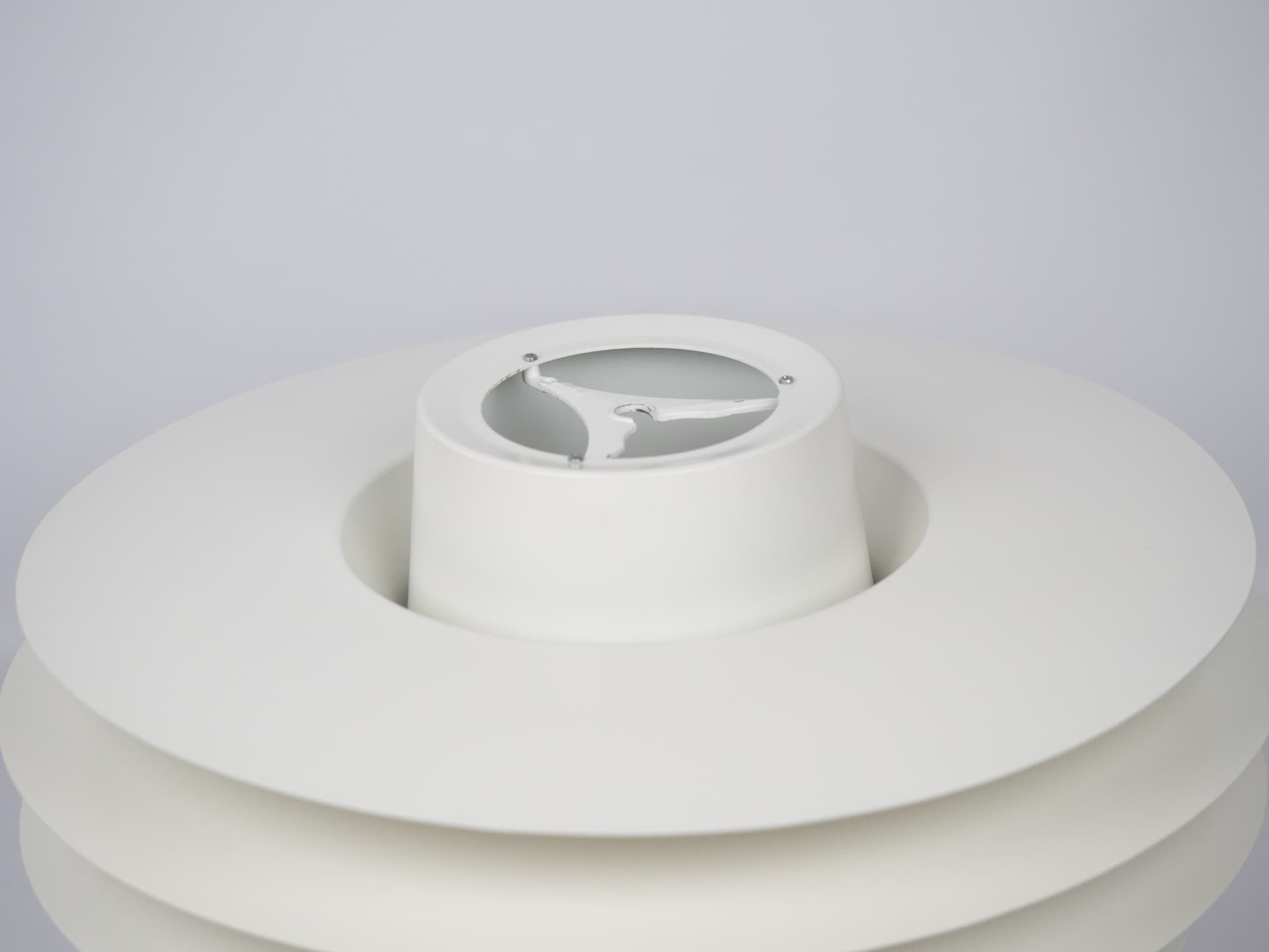 Pendant Lamp Verona, white aluminum, by S. Middelboe, Lyfa, Denmark, 1960s. - 291346