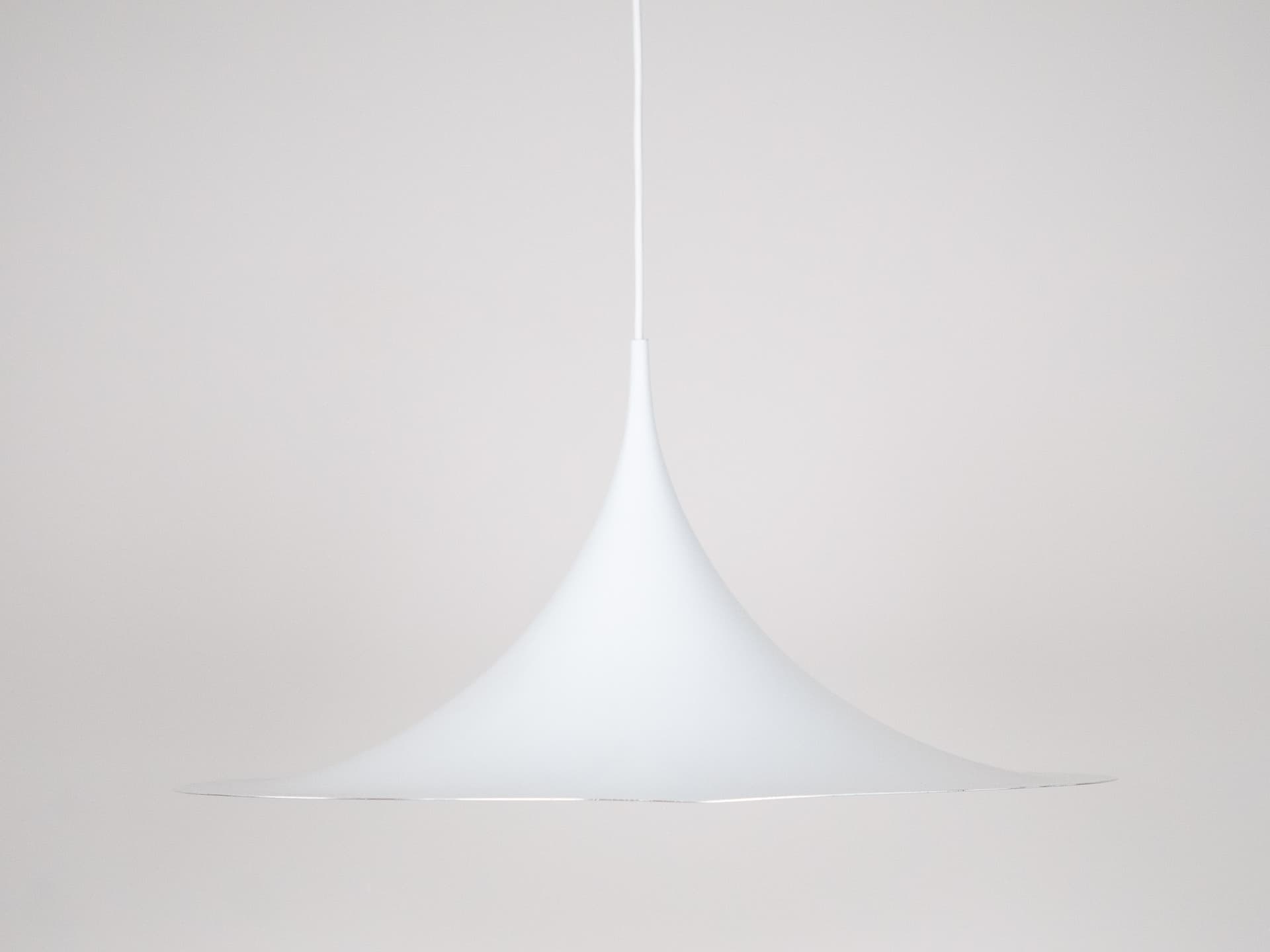 Lamp Semi, white metal, by C. Bonderup, T. Thorup, Fog & Mørup, Denmark, 1960s. - 291361