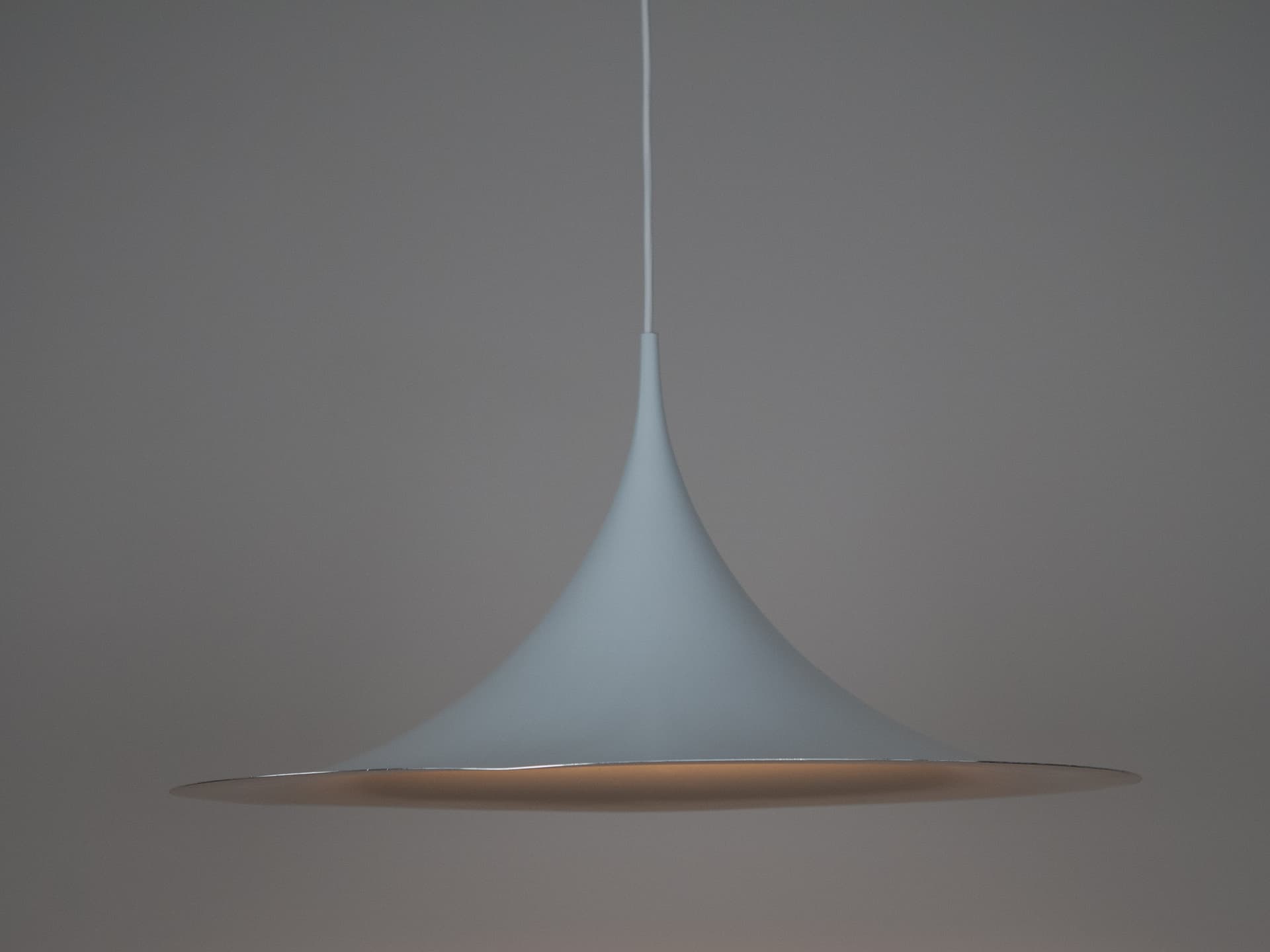 Lamp Semi, white metal, by C. Bonderup, T. Thorup, Fog & Mørup, Denmark, 1960s. - 291363