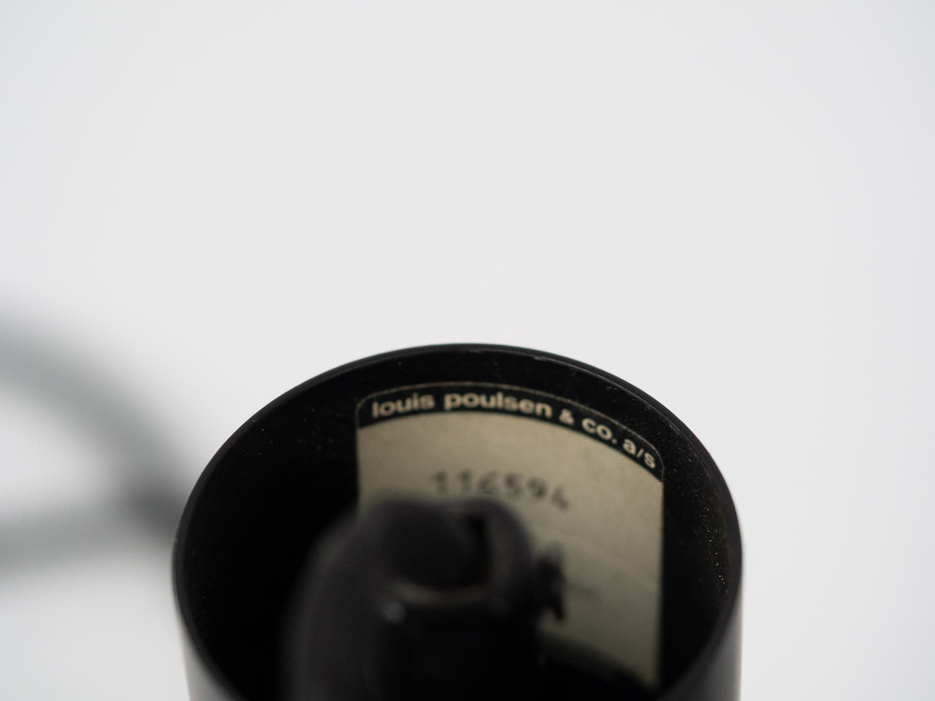 Pair of pendant lamps Louise, black metal, silver aluminum, Louis Poulsen, Denmark, 1970s. - 291431