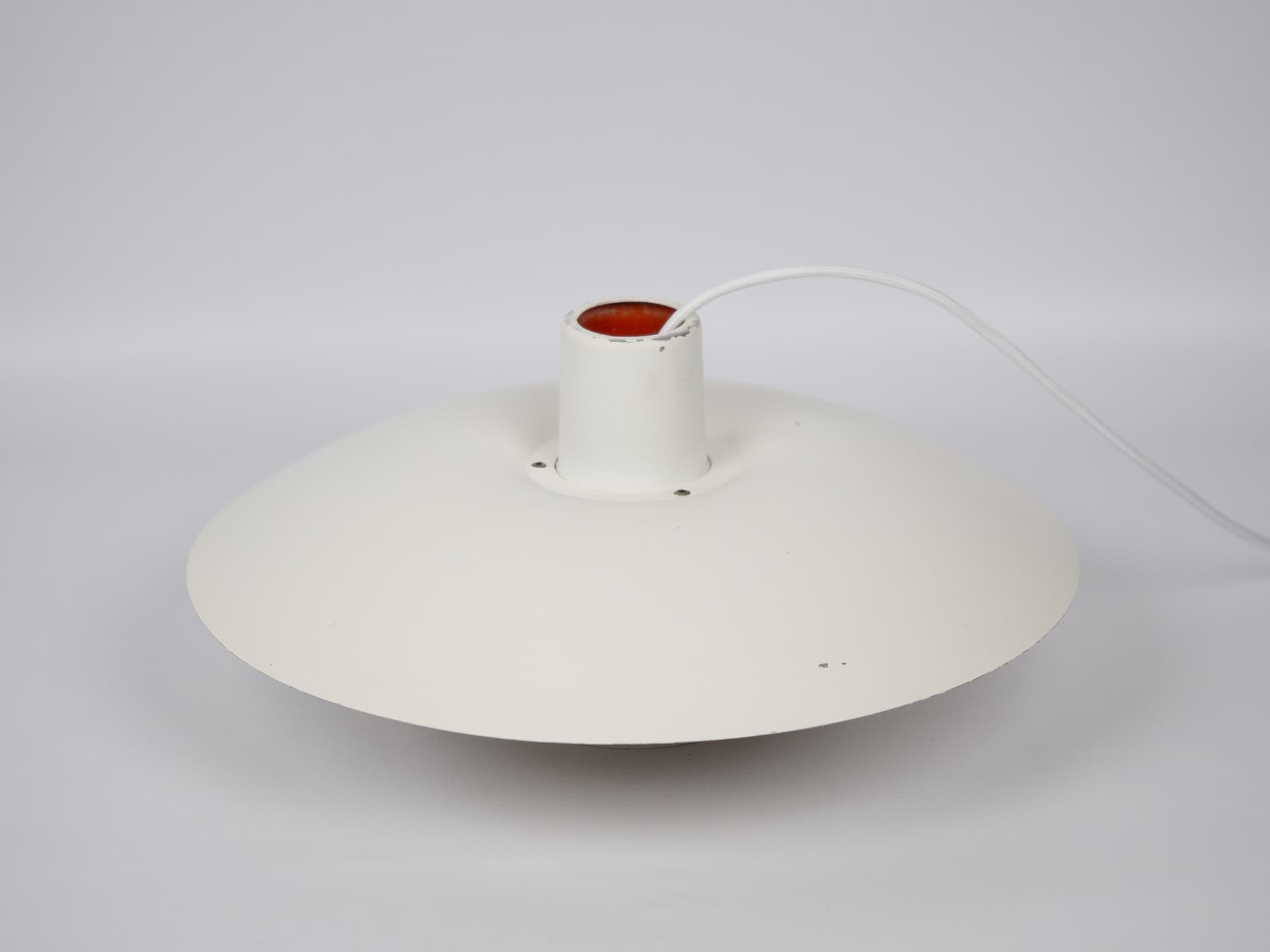 Pendant lamp PH 4/3, white aluminum, by P. Henningsen, Louis Poulsen, Denmark, 1980s. - 291475
