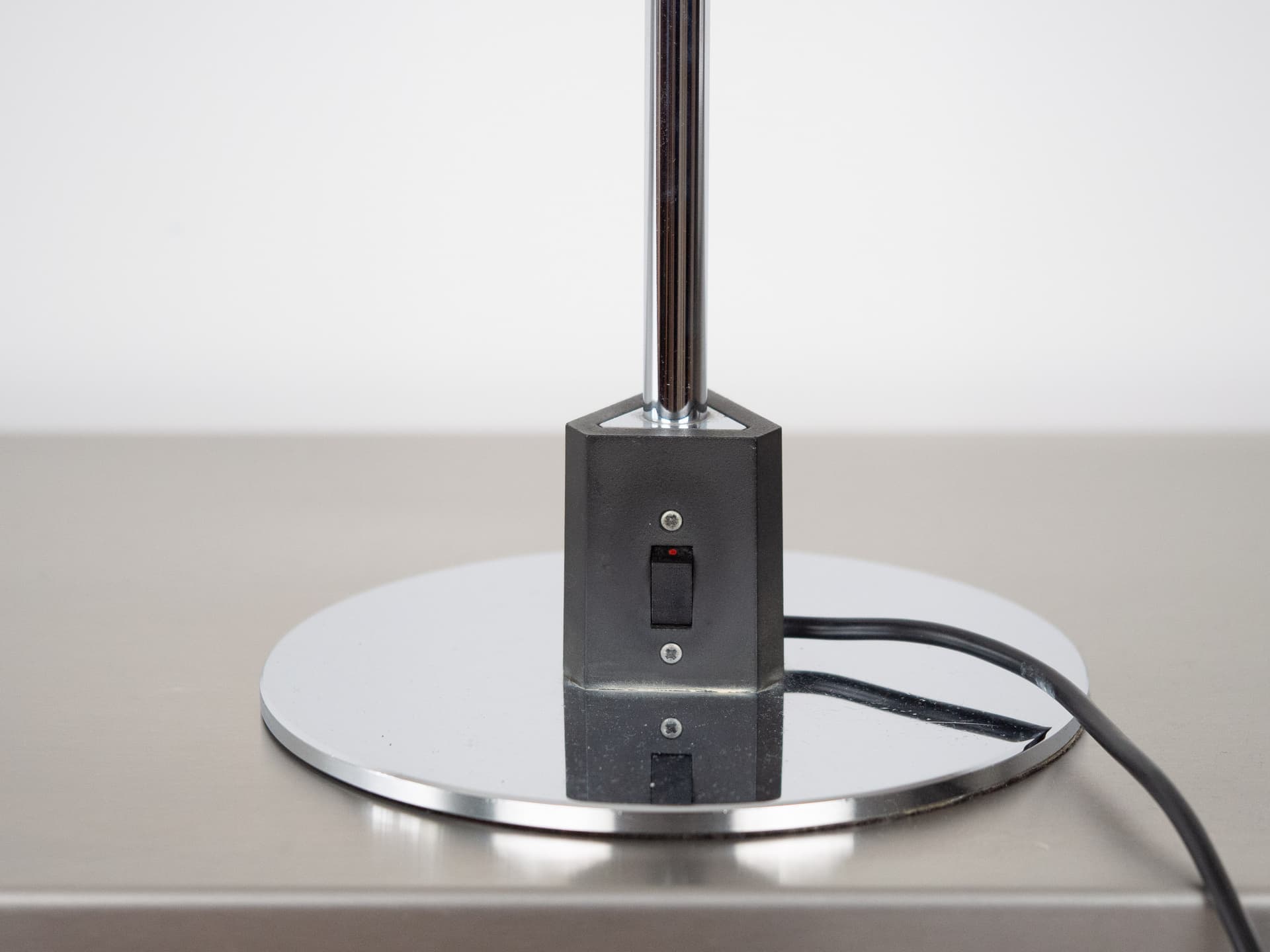 Table lamp PH 4/3, white metal, chrome, by P. Henningsen, Louis Poulsen, Denmark, 1970s. - 291530