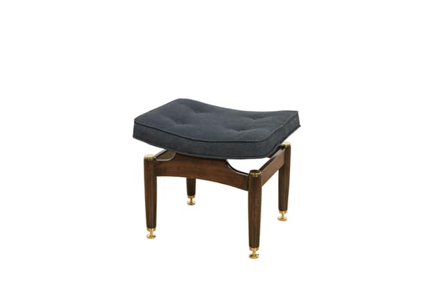 Stołek Librenza, tkanina czarna, buk palisander, G-Plan, Wielka Brytania, lata 50. - WYMIARY