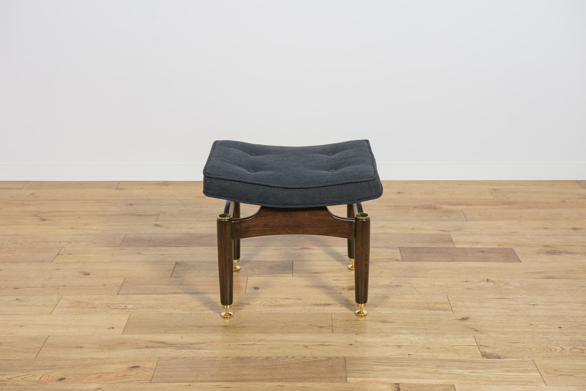 Stołek Librenza, tkanina czarna, buk palisander, G-Plan, Wielka Brytania, lata 50. - 291592