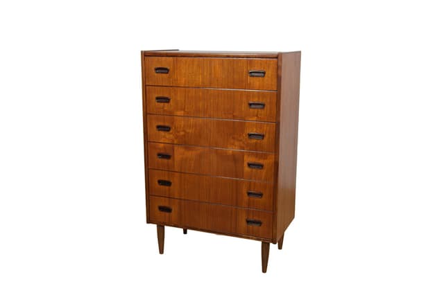 Komoda, teak brązowy, Dania, lata 60. - WYMIARY