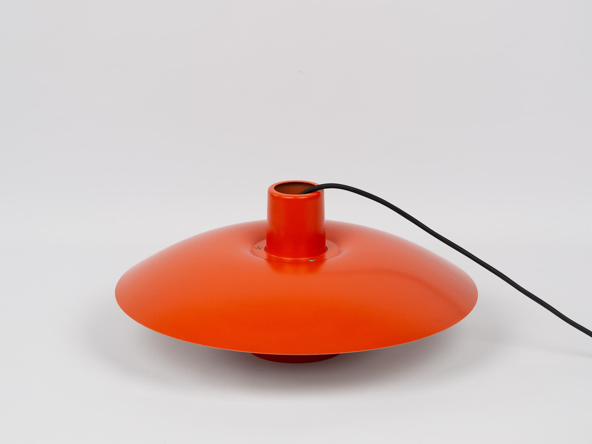 Pendant lamp PH 4/3, red orange, aluminum, by P. Henningsen, Louis Poulsen, Denmark, 1980s. - 291665