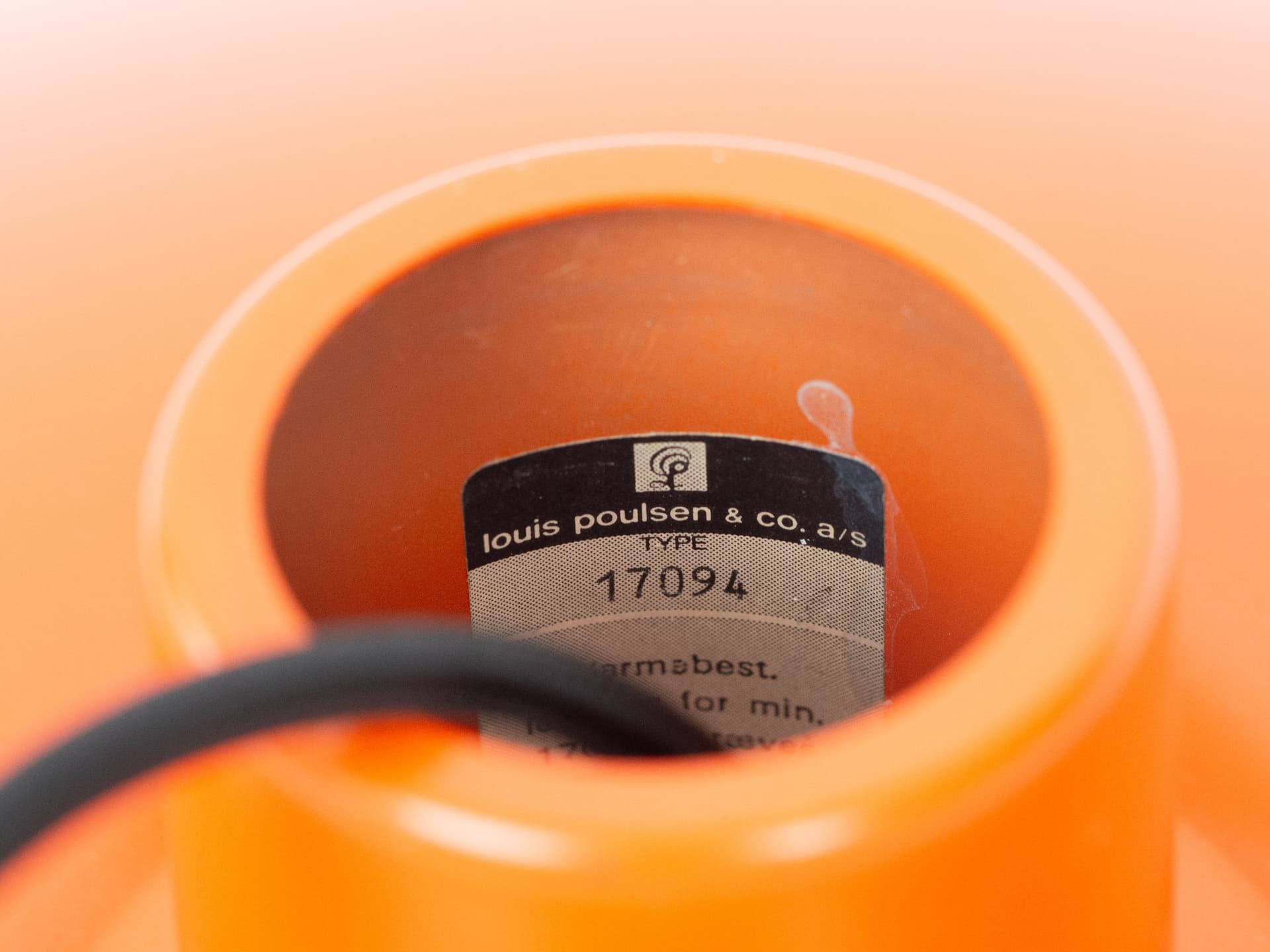 Pendant lamp PH 4/3, red orange, aluminum, by P. Henningsen, Louis Poulsen, Denmark, 1980s. - 291670