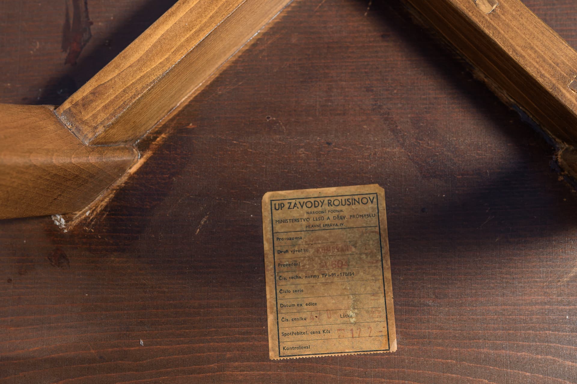 Coffee Table H-259, brown, beech, oak, by J. Halabala, UP Závody, Czech Republic, 1960s. - 291711