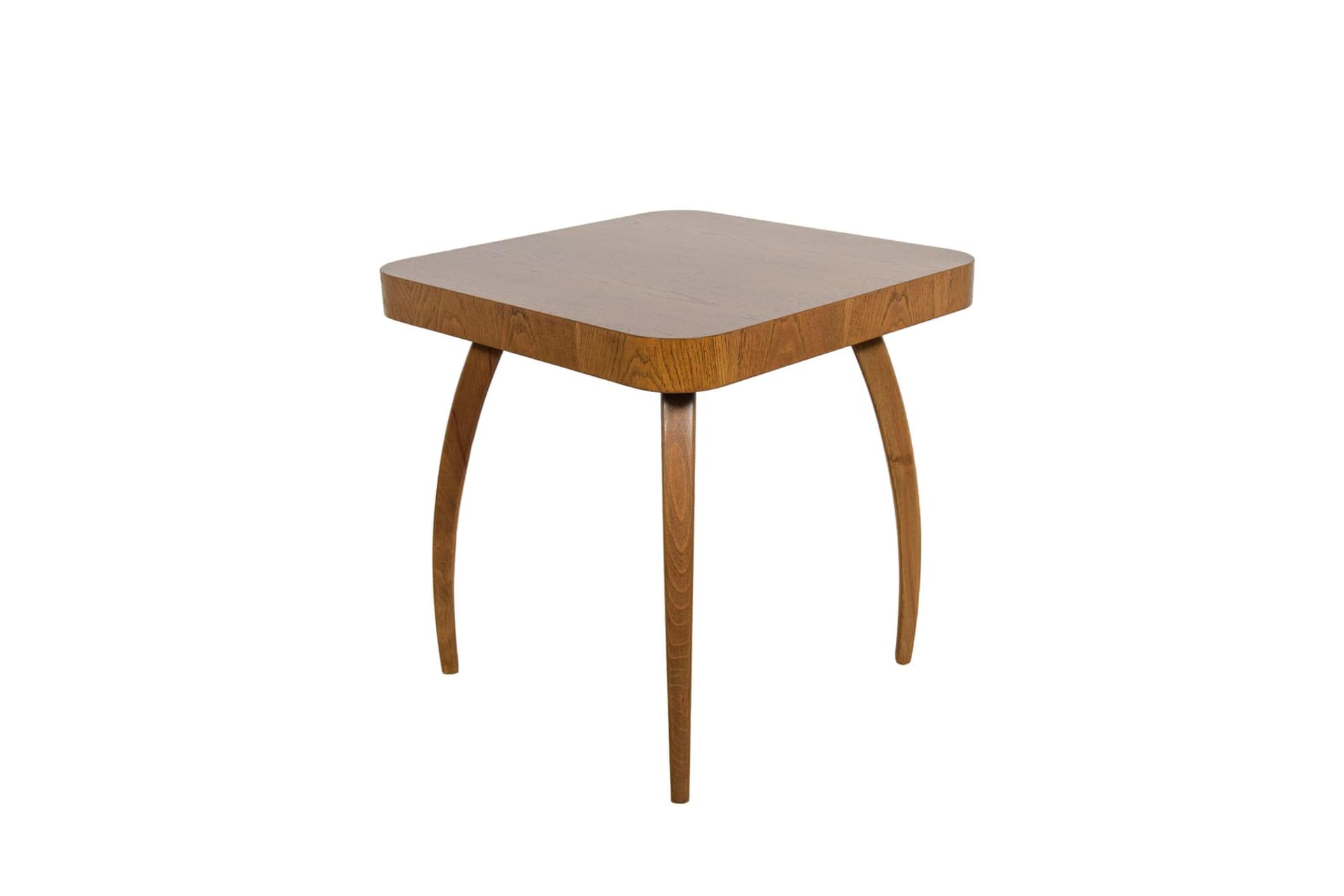 Coffee Table H-259, brown, beech, oak, by J. Halabala, UP Závody, Czech Republic, 1960s.