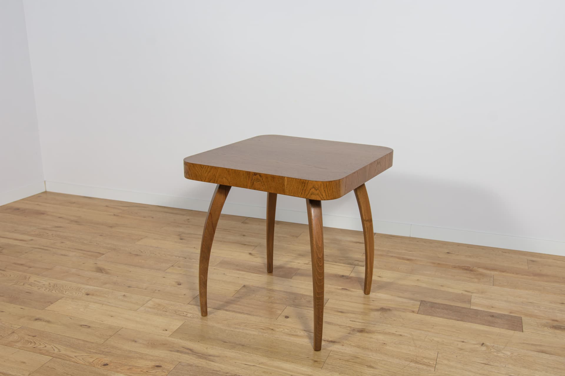 Coffee Table H-259, brown, beech, oak, by J. Halabala, UP Závody, Czech Republic, 1960s. - 291704