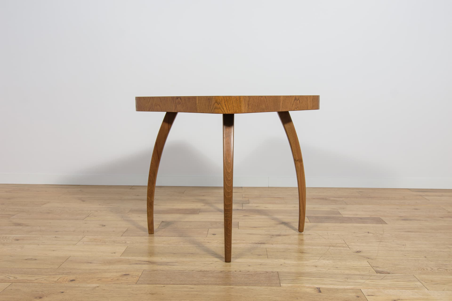 Coffee Table H-259, brown, beech, oak, by J. Halabala, UP Závody, Czech Republic, 1960s. - 291706