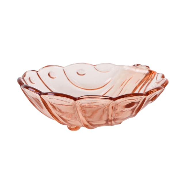 Centerpiece, salmon pink glass, Italy, 1960s. - DIMENSION