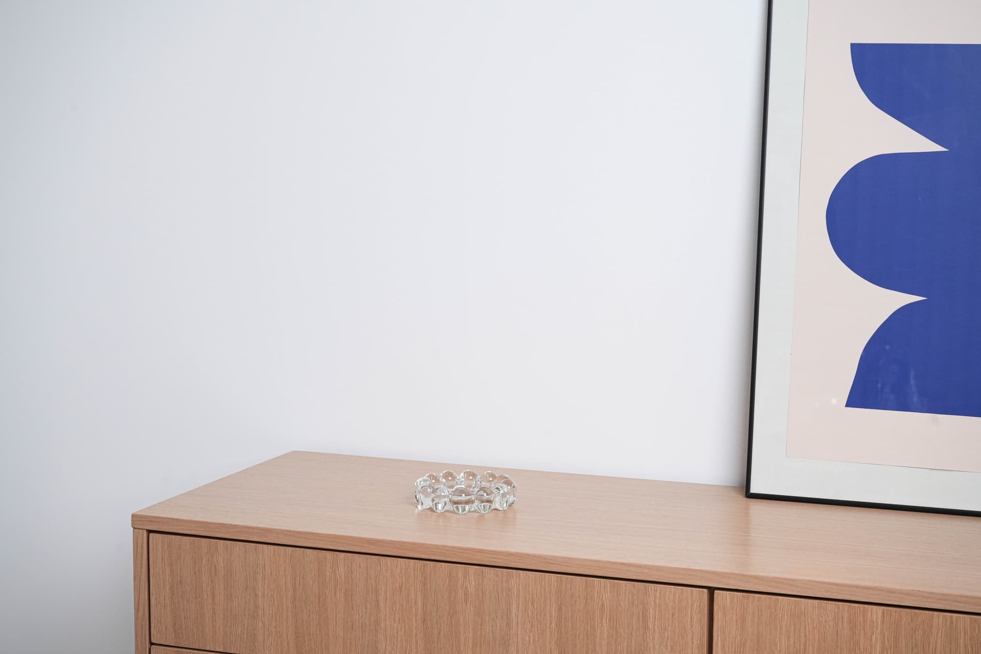 Świecznik, przezroczysty, szkło, Dania, lata 70. - 291798