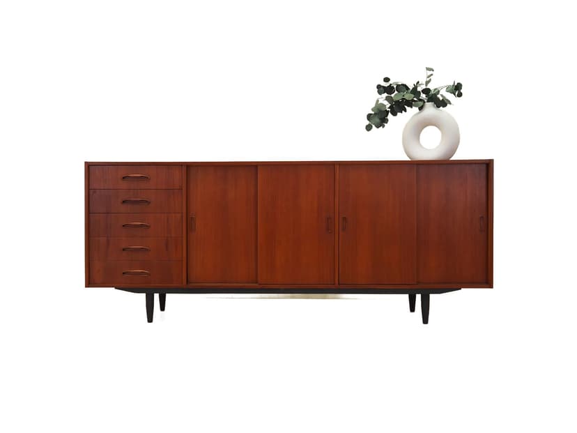 Sideboard, teak pomarańczowy, Dania, lata 70.
