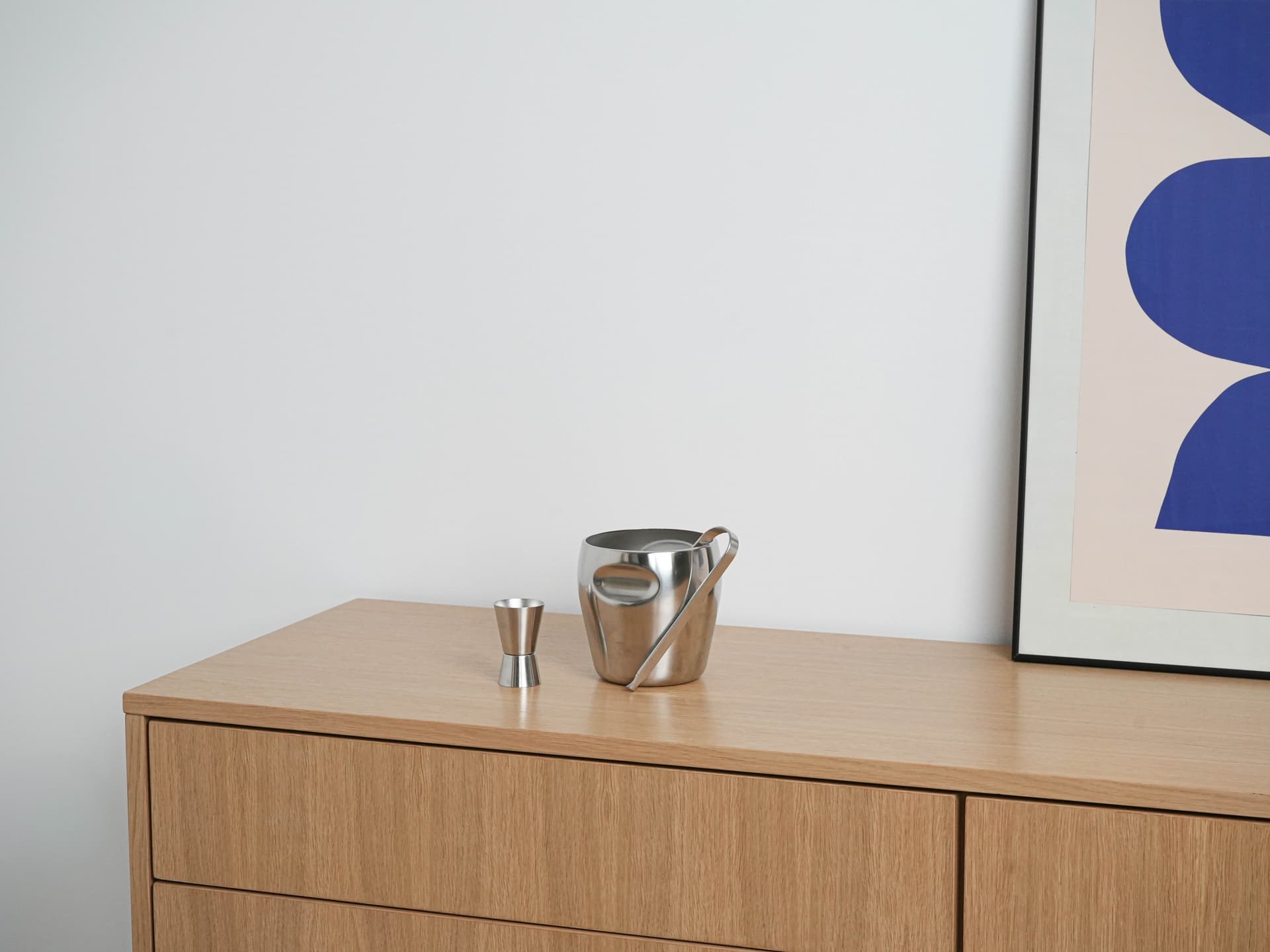 Wiaderko na lód, stal nierdzewna srebrna, Alessi, Włochy, lata 70. - 291887