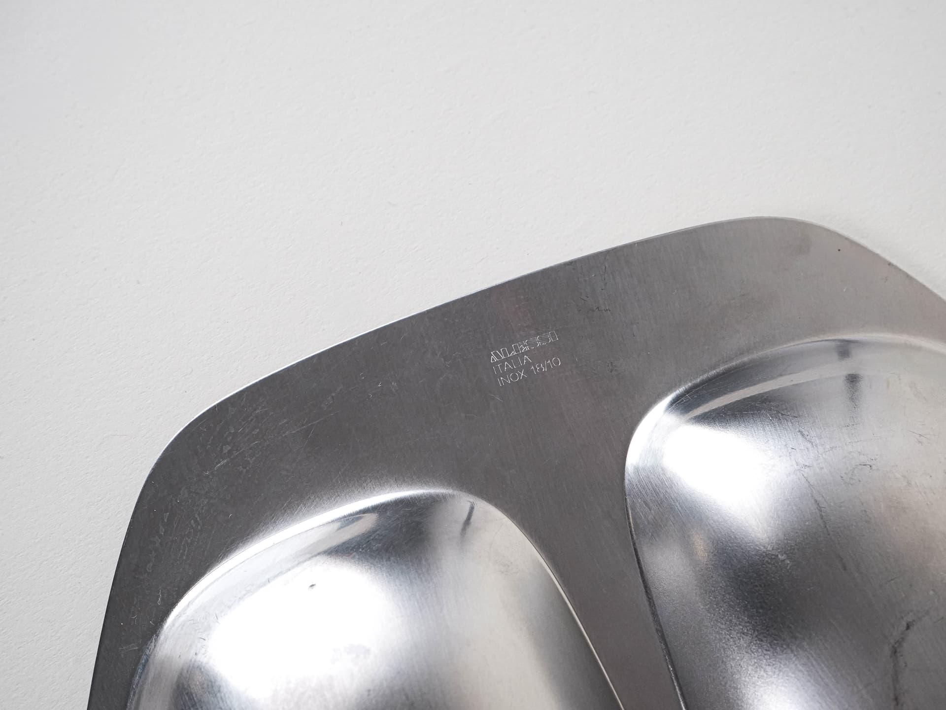 Appetizer tray, silver stainless steel, Alessi, Italy, 1970s. - 291921