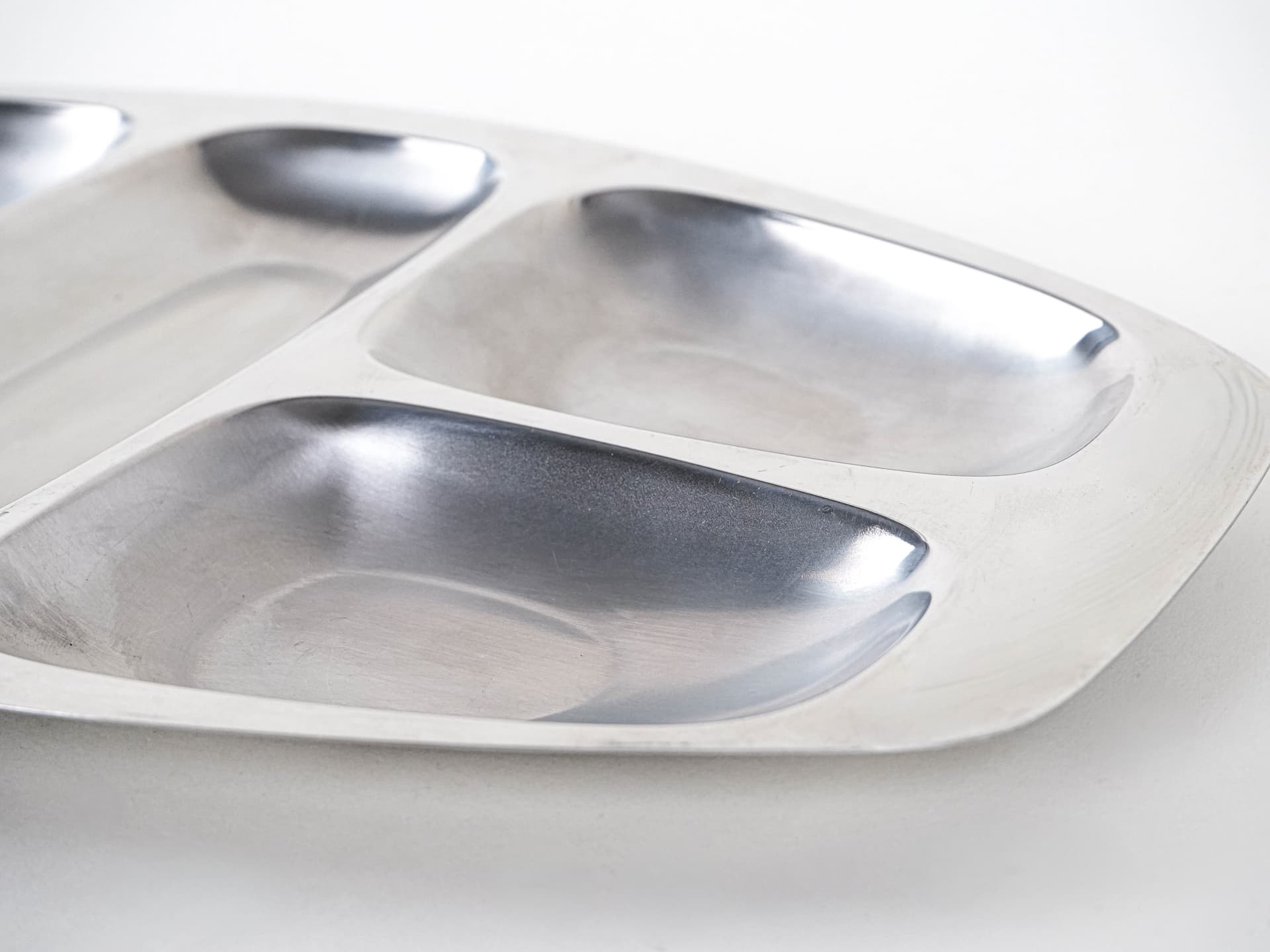 Appetizer tray, silver stainless steel, Alessi, Italy, 1970s. - 291917