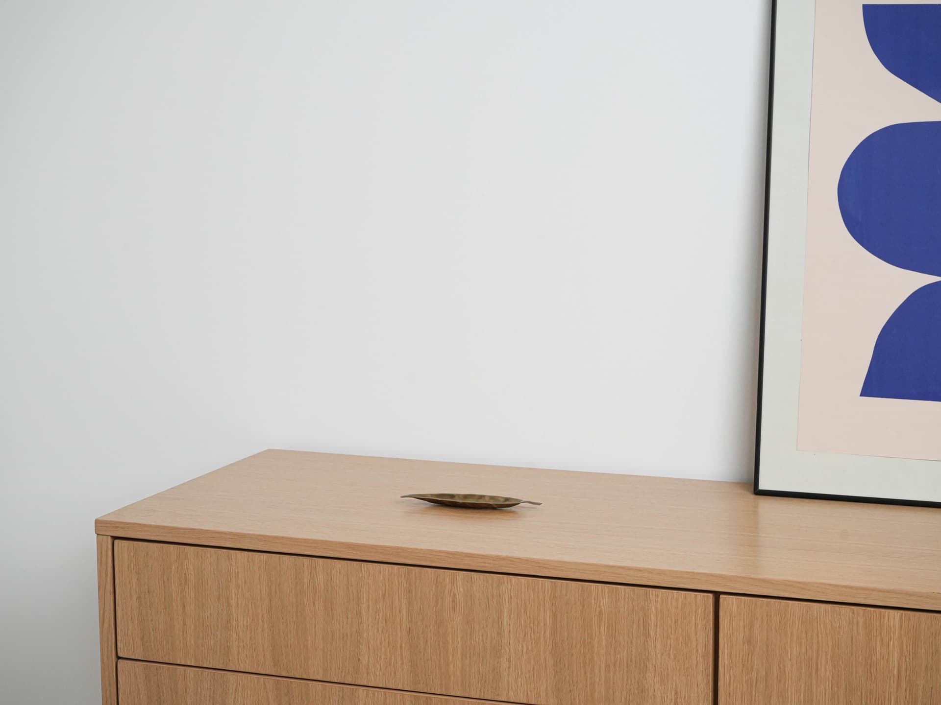 Patera liść, złoty, mosiądz, Włochy, lata 80. - 292074