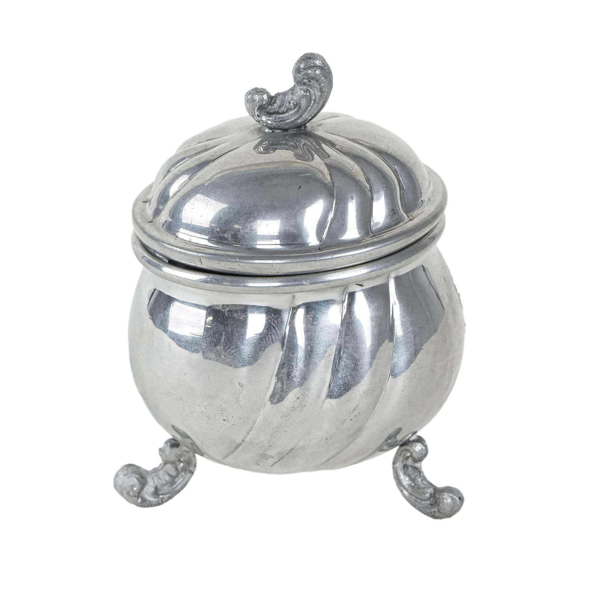 Szkatułka srebrny, metal, Włochy, lata 60.