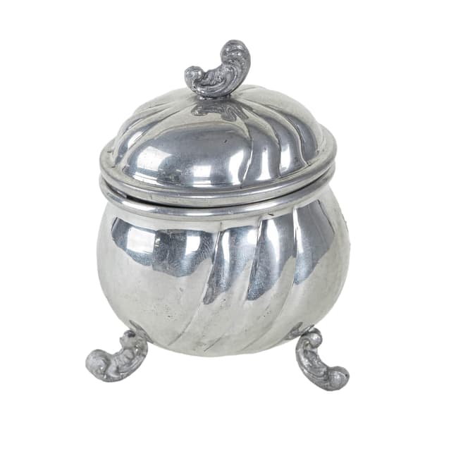 Szkatułka srebrny, metal, Włochy, lata 60. - WYMIARY