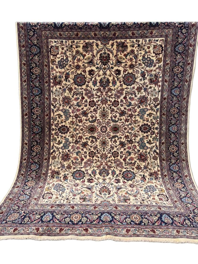 Dywan Keshan 340x250 cm, beżowy, wełna, Iran