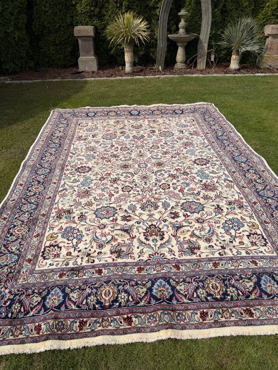 Dywan Keshan 340x250 cm, beżowy, wełna, Iran - 292093