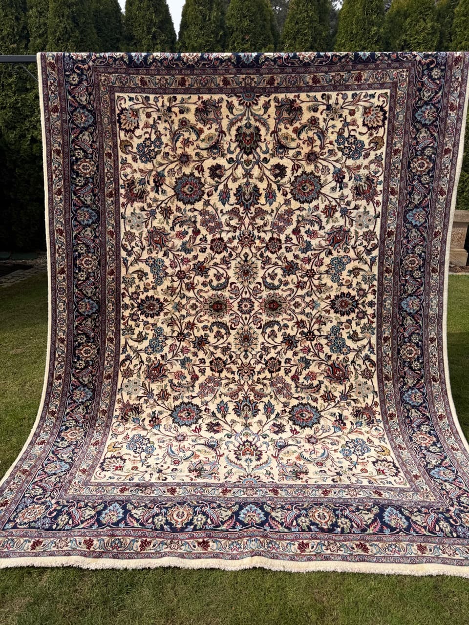 Dywan Keshan 340x250 cm, beżowy, wełna, Iran - 292091