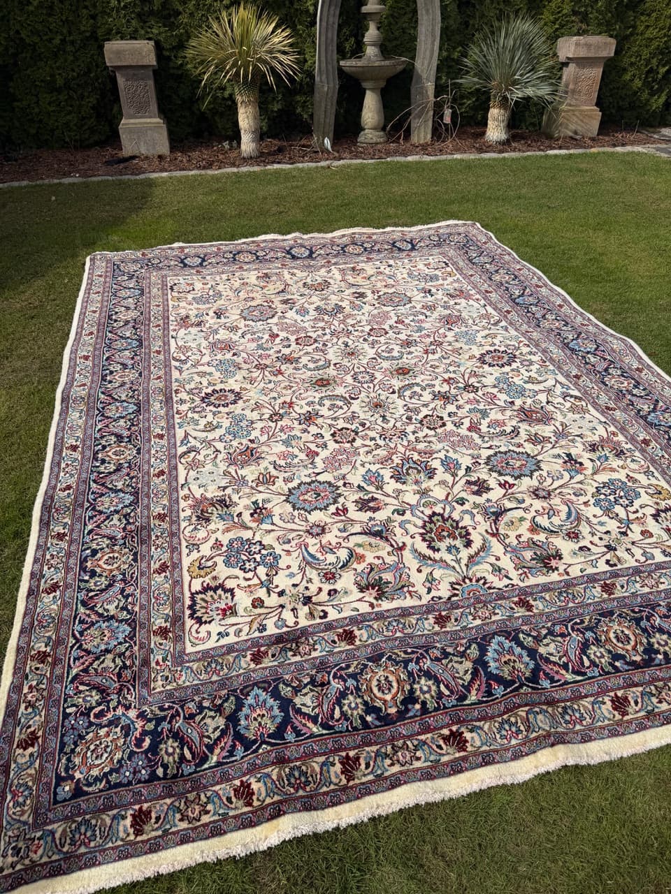 Dywan Keshan 340x250 cm, beżowy, wełna, Iran - 292094