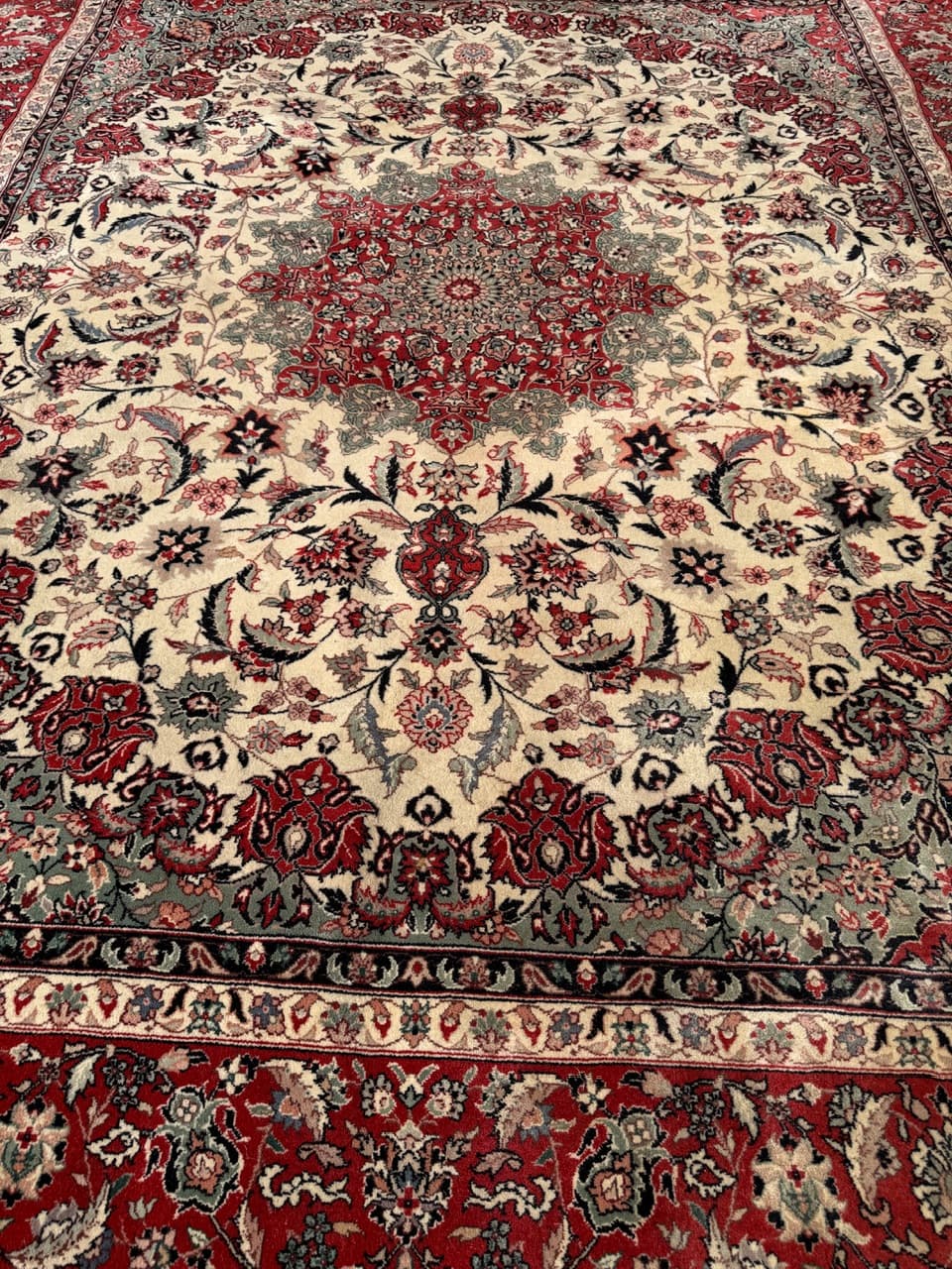 Dywan Ispahan 320x250 cm, czerwony, wełna, Iran - 292112