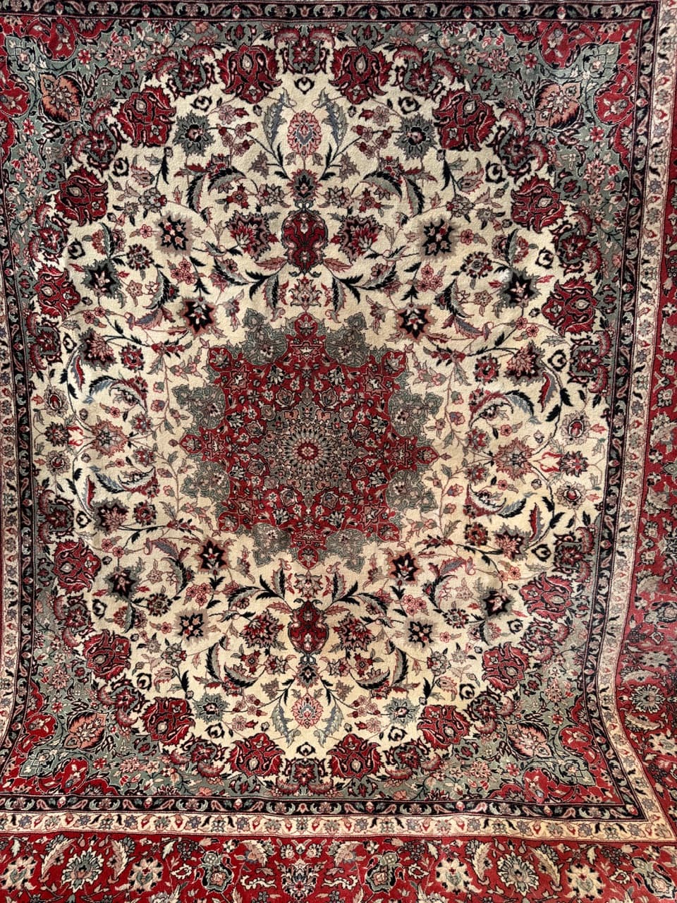 Dywan Ispahan 320x250 cm, czerwony, wełna, Iran - 292107