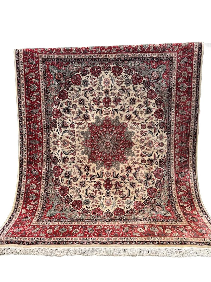 Dywan Ispahan 320x250 cm, czerwony, wełna, Iran