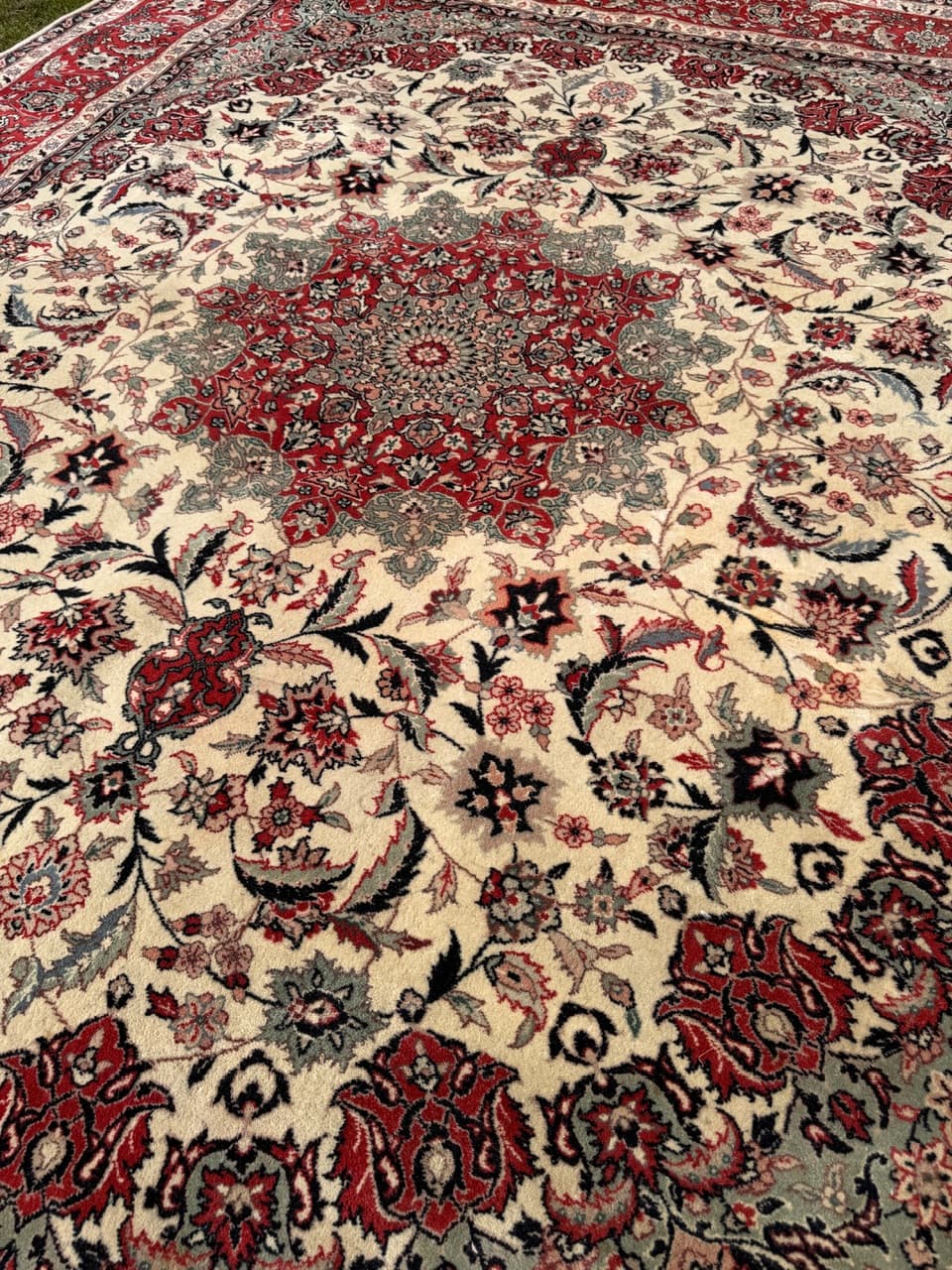 Dywan Ispahan 320x250 cm, czerwony, wełna, Iran - 292113
