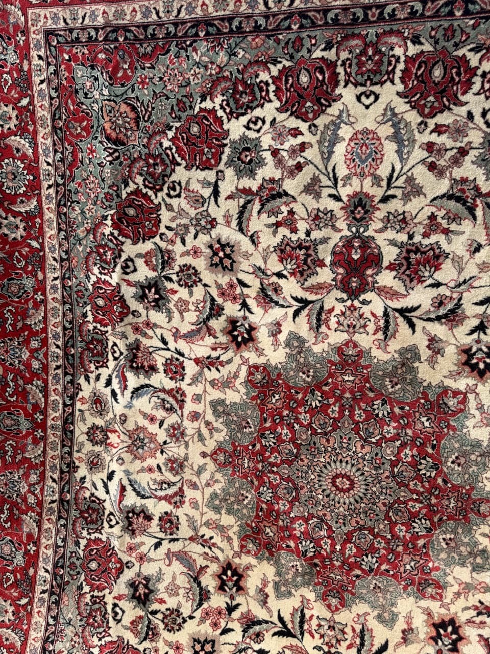 Dywan Ispahan 320x250 cm, czerwony, wełna, Iran - 292109