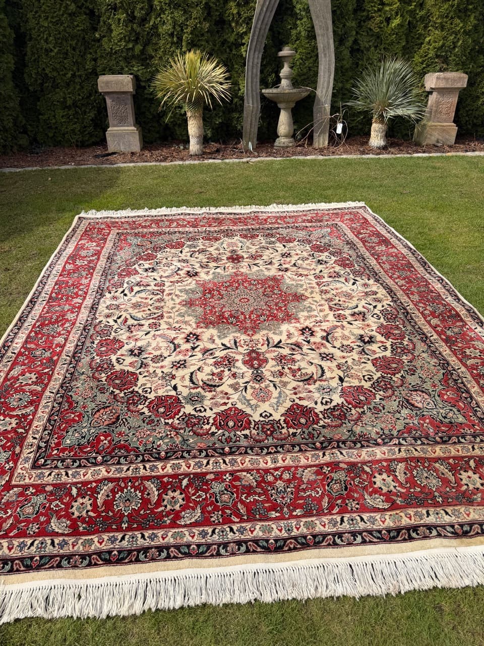Dywan Ispahan 320x250 cm, czerwony, wełna, Iran - 292110