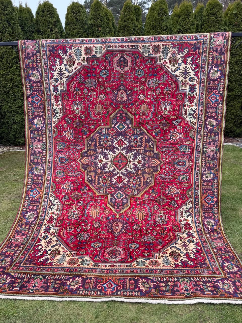 Dywan perski Tabriz 335x235 cm, multikolor, wełna, Iran - 292123