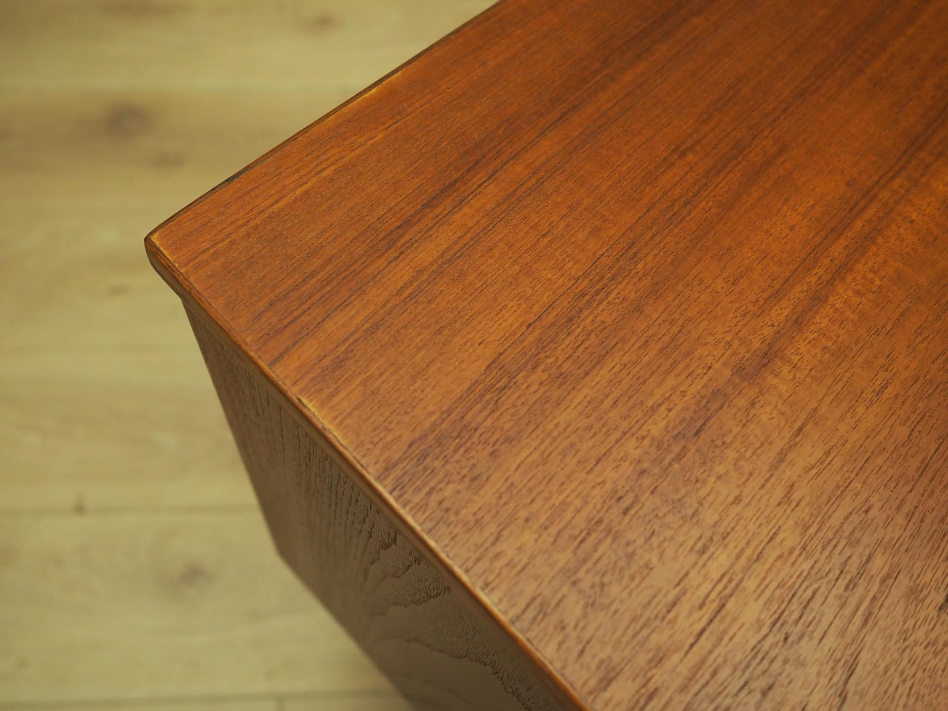 Desk, orange teak, Denmark, 1970s - 21725