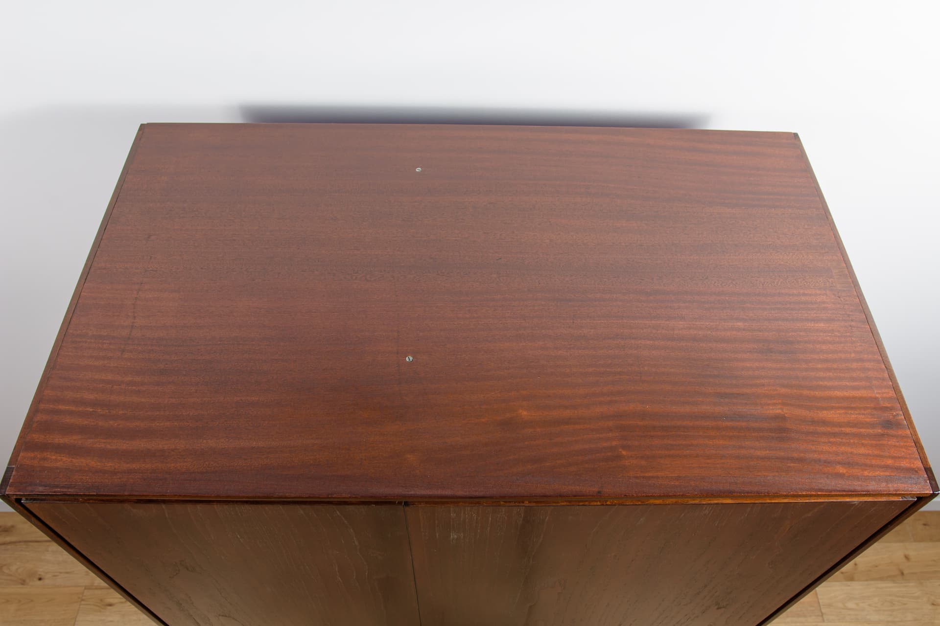 Szafa dwudrzwiowa, teak brązowy, palisander brązowy, proj. I. Kofod-Larsen, G-Plan, Wielka Brytania, lata 60. - 292223