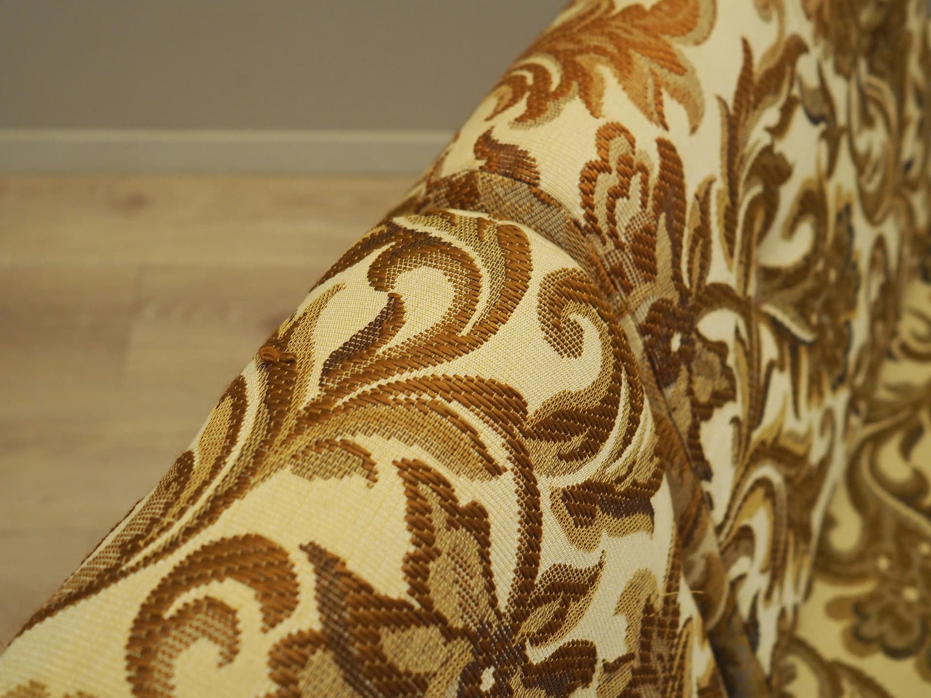 Sofa dwuosobowa, duński design, multikolor, tkanina, Dania, lata 60. - 21709