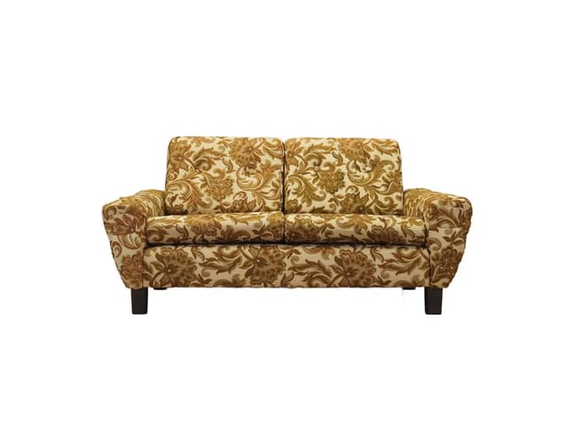 Sofa dwuosobowa, duński design, multikolor, tkanina, Dania, lata 60. - WYMIARY