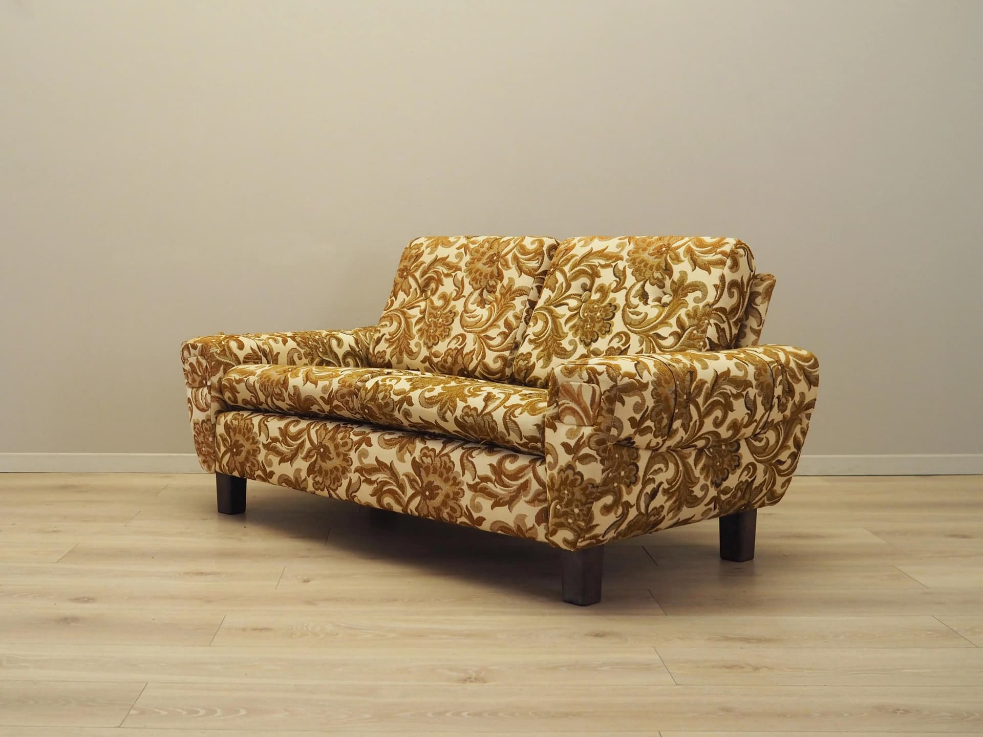 Sofa dwuosobowa, duński design, multikolor, tkanina, Dania, lata 60. - 21702