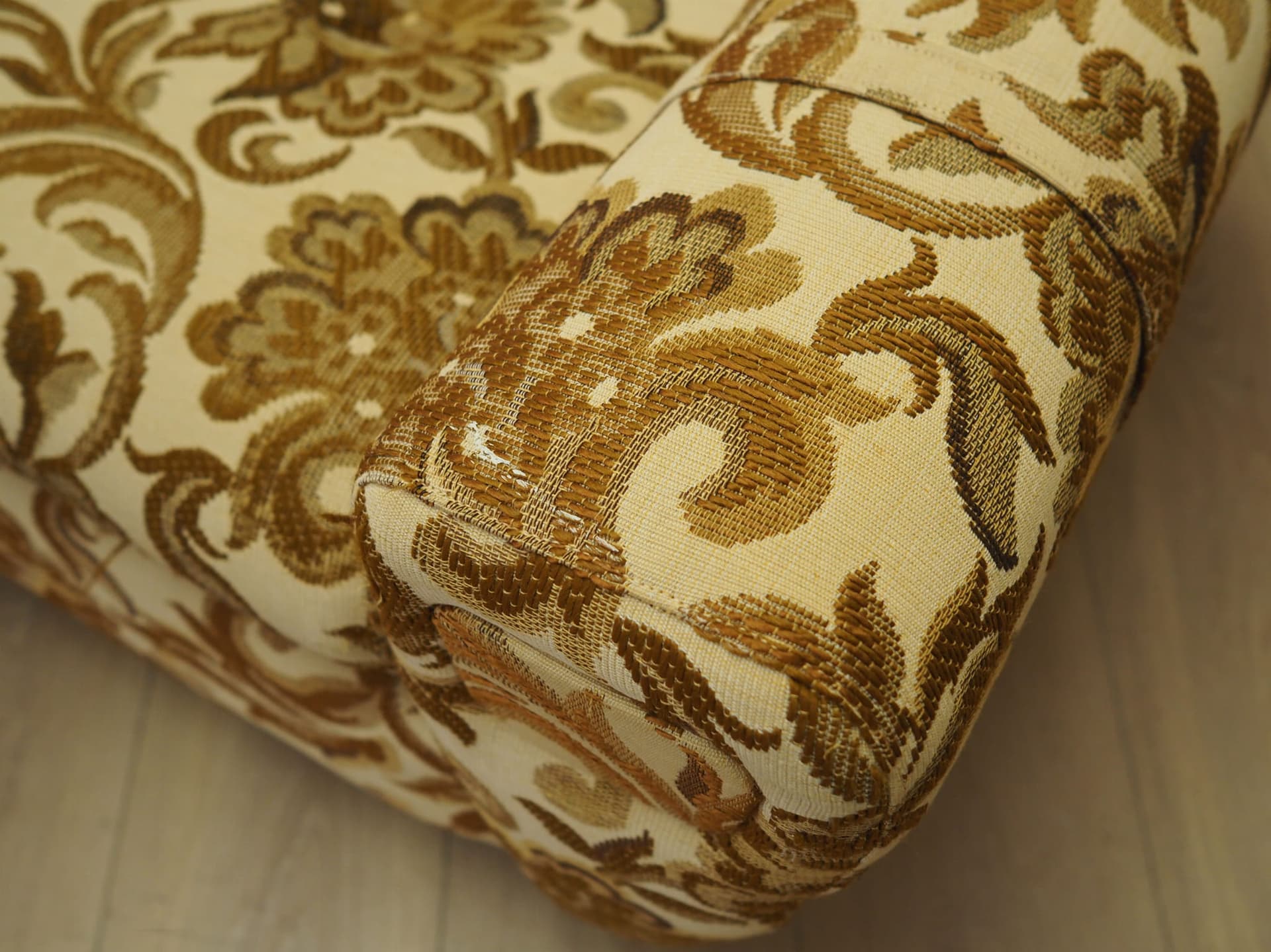 Sofa dwuosobowa, duński design, multikolor, tkanina, Dania, lata 60. - 66725