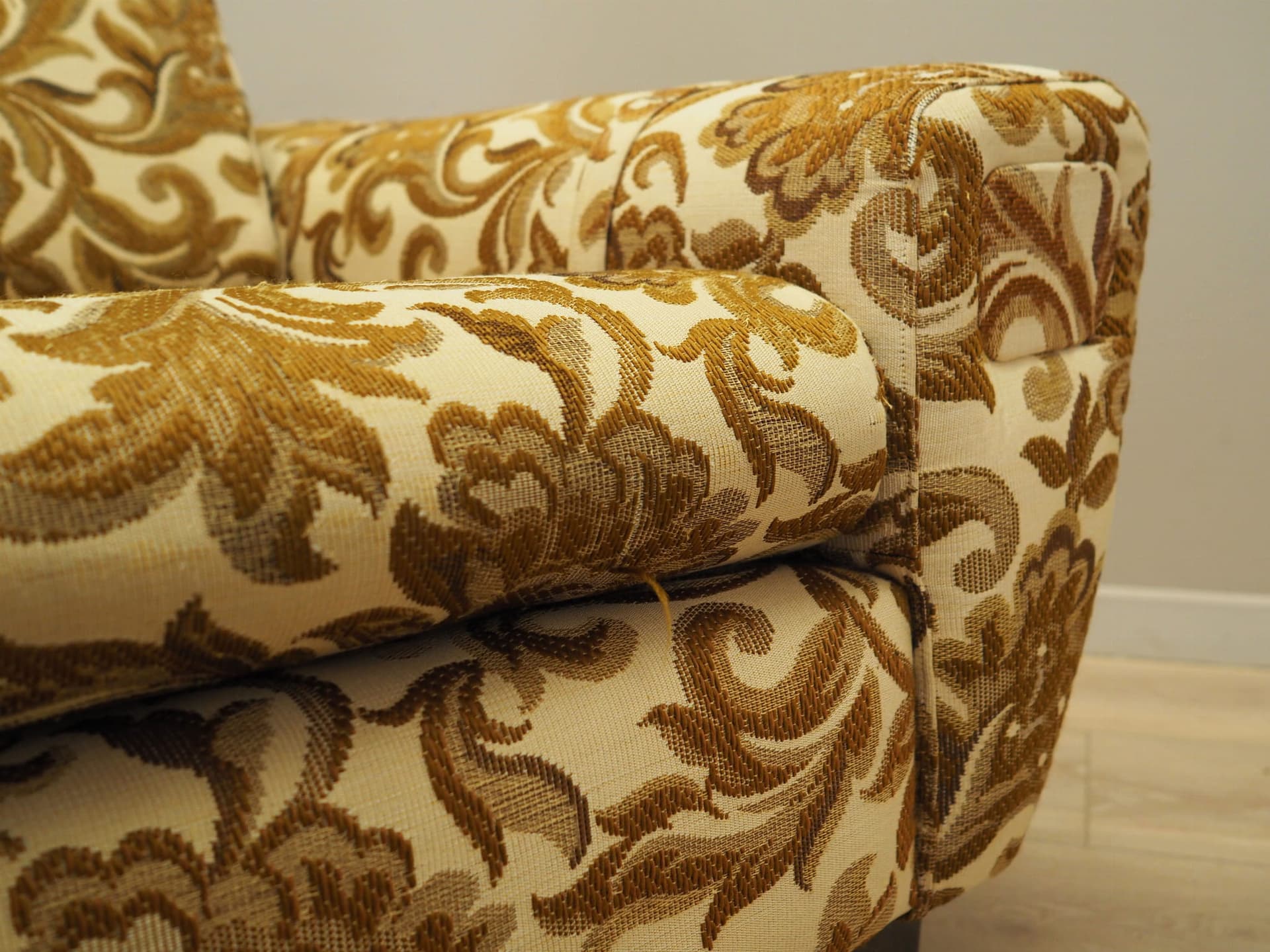 Sofa dwuosobowa, duński design, multikolor, tkanina, Dania, lata 60. - 66728