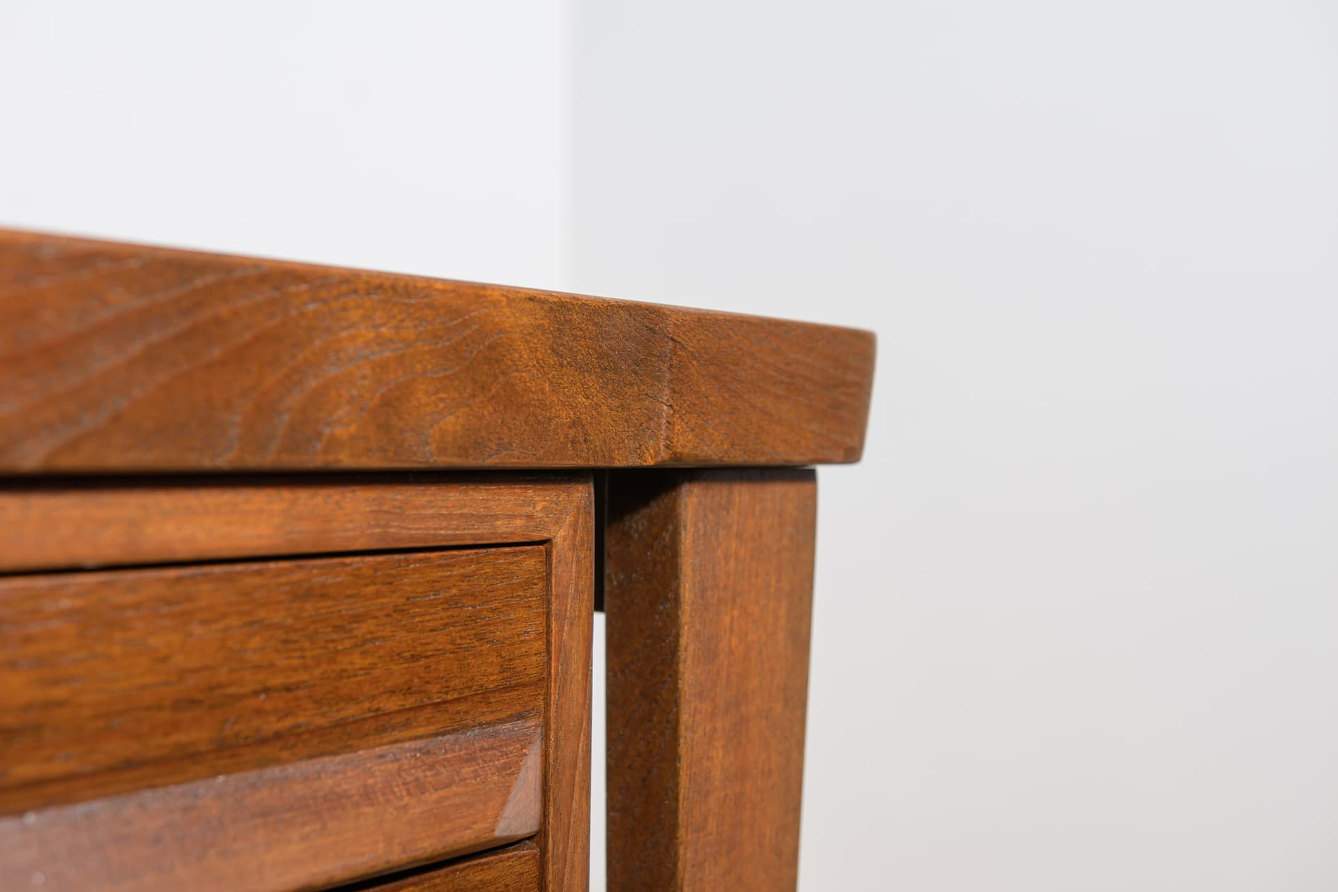 Desk Model 70, brown teak, by K. Kristiansen, Feldballes Møbelfabrik, Denmark, 1960s. - 292309