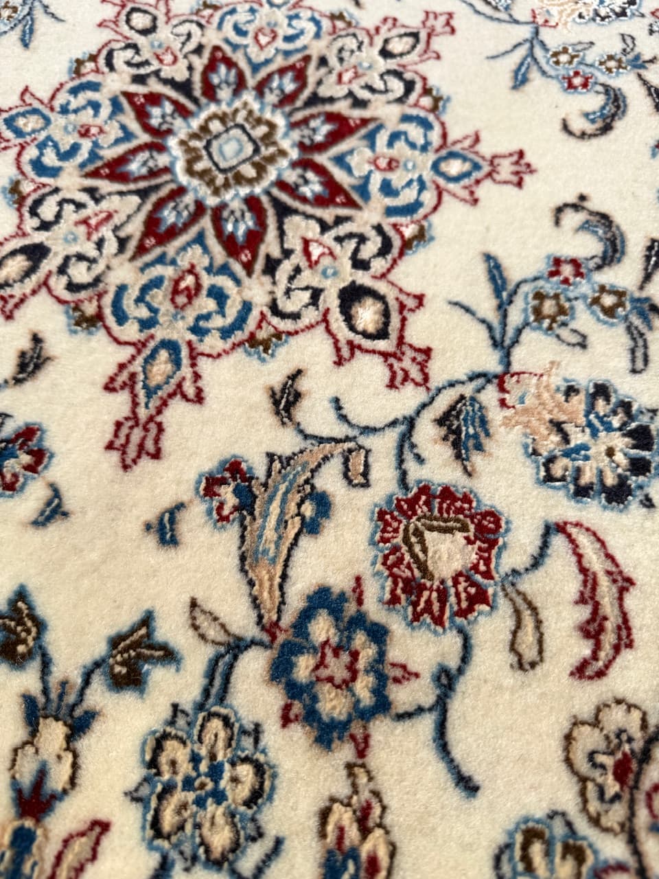 Chodnik Nain 220x90 cm, beżowy, wełna kaszmirowa jedwab, Iran - 292356